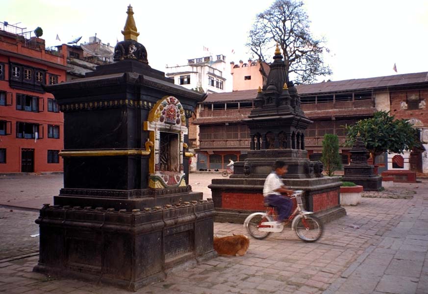 Ein Hinterhof in Kathmandu