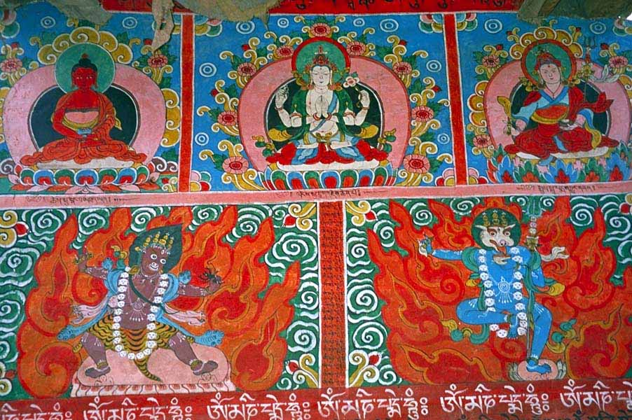 Farbiger tibetischer Buddhismus