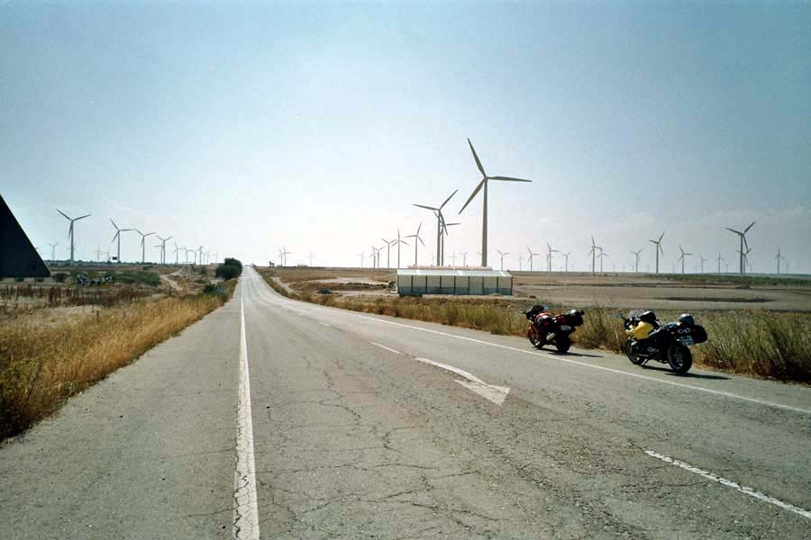 Ebro-Ebene mit Windmühlenparks