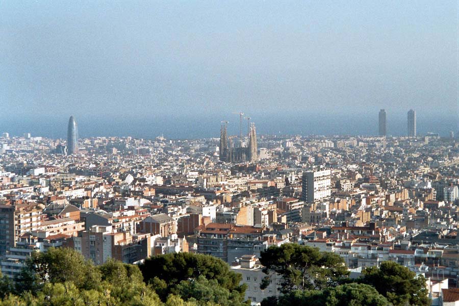 Blick auf Barcelona vom Parc Güell